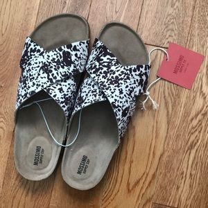 Animal Print Slide Sandals